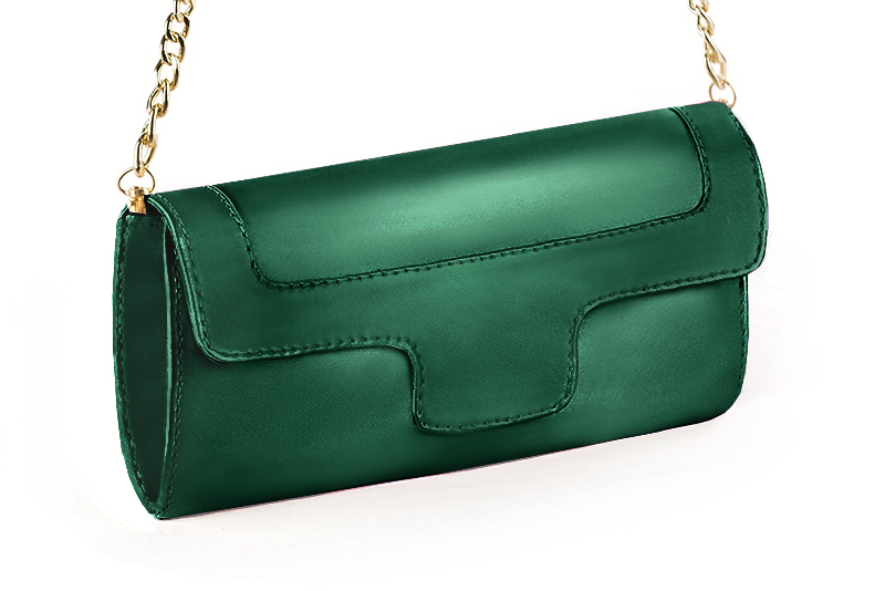 Emerald green luxurious elegant clutch for ceremonies, weddings and evenings out.